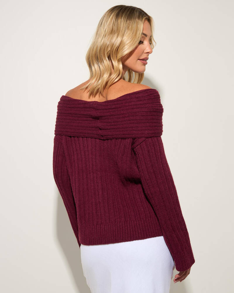 Ava And Ever Percy Off Shoulder Knit Top for Womens