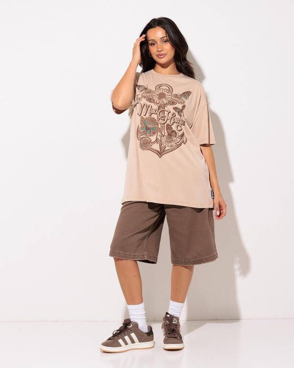 The Mad Hueys Butterfly Anchor Oversized T-Shirt for Womens