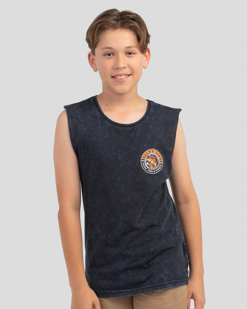 Salty Life Boys' Castaway Muscle Tank for Mens