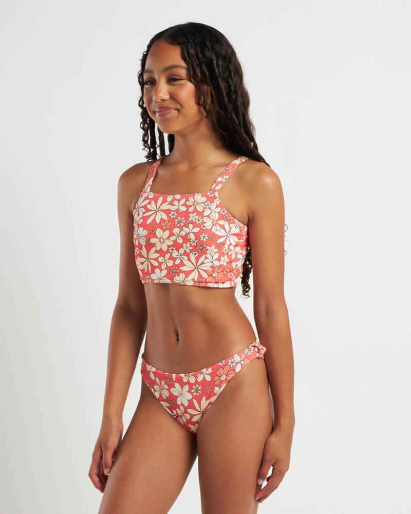 Roxy Girls' Fab Floral Crop Bikini Set for Womens