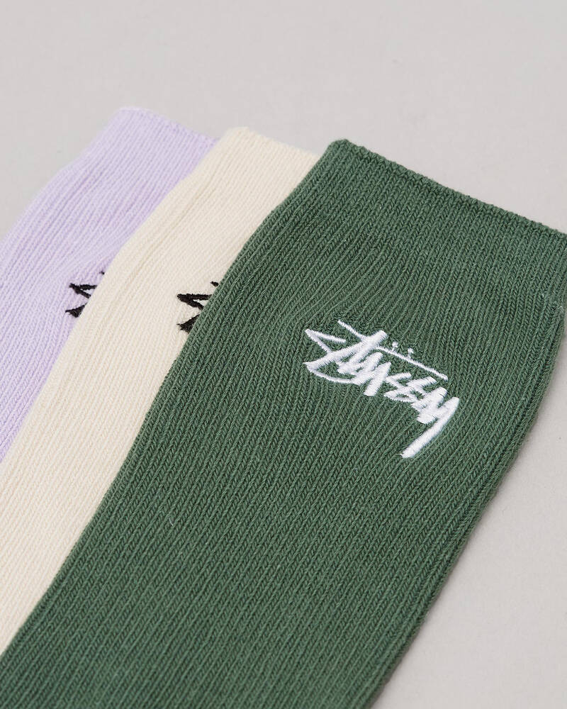 Stussy Rib Socks 3 Pack for Mens