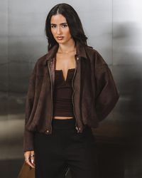 Ava And Ever Floyd Faux Suede Jacket for Womens image number null