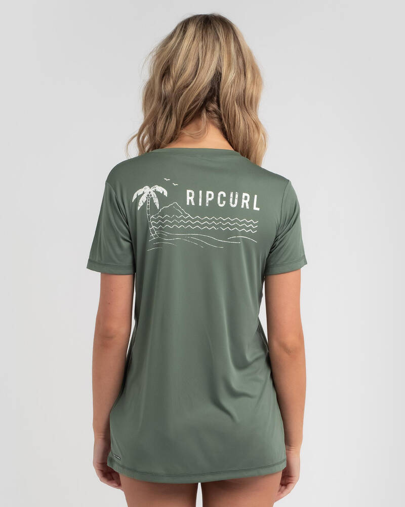 Rip Curl Lazy Days Short Sleeve Rash Vest for Womens