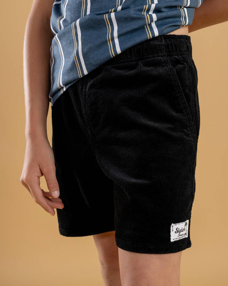 Skylark Boys' Cord Elastic Waist Shorts for Mens