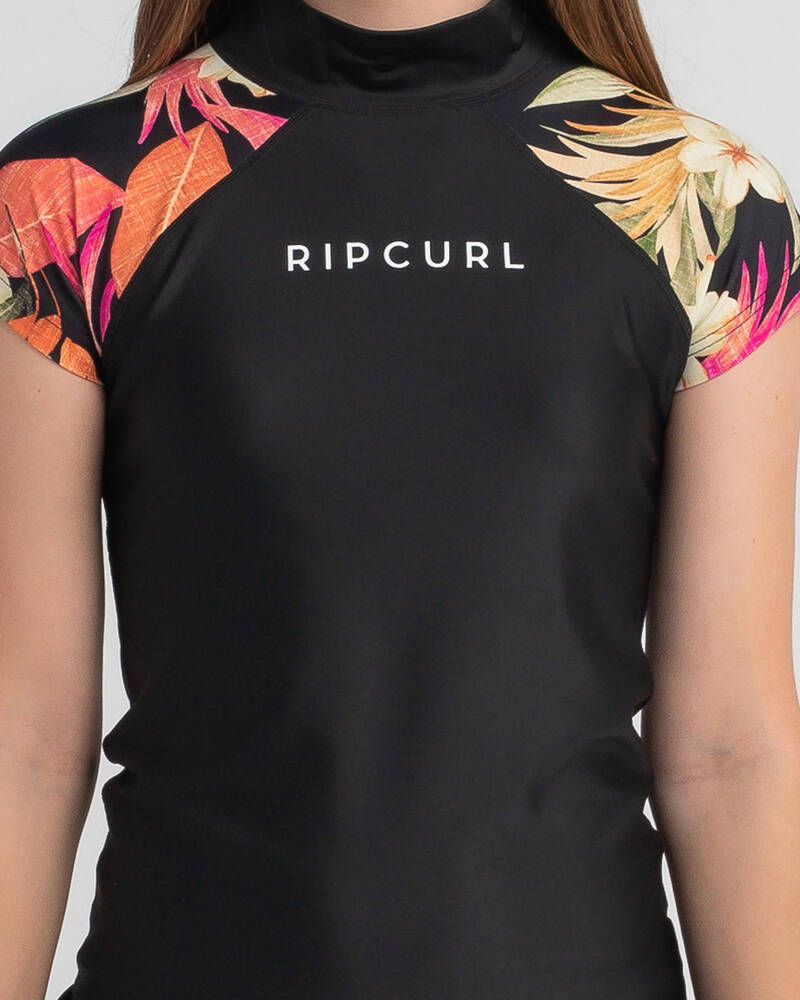 Rip Curl Girls' Northshore Short Sleeve Rash Vest for Womens