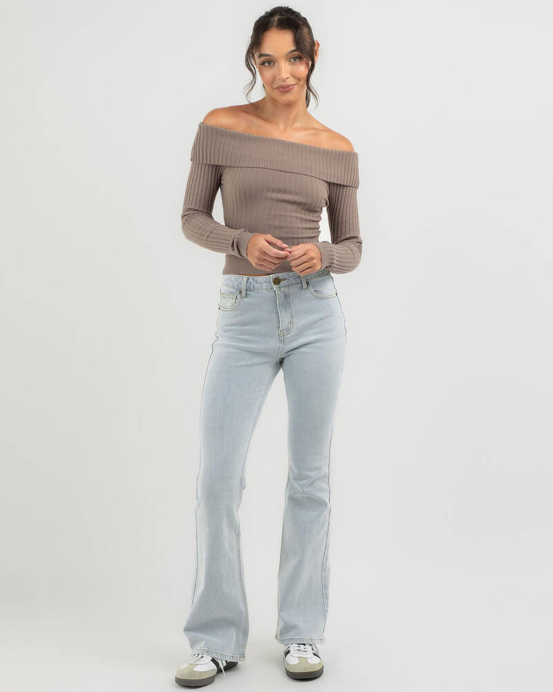 Ava And Ever Ari Off Shoulder Knit Top for Womens