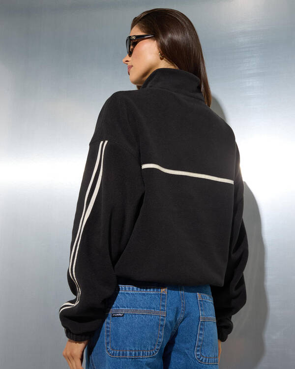Rusty Bind Me Up Contrast Polar Fleece Sweatshirt for Womens