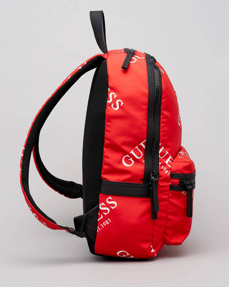 Shop GUESS Jeans Originals Backpack In Red Fast Shipping & Easy