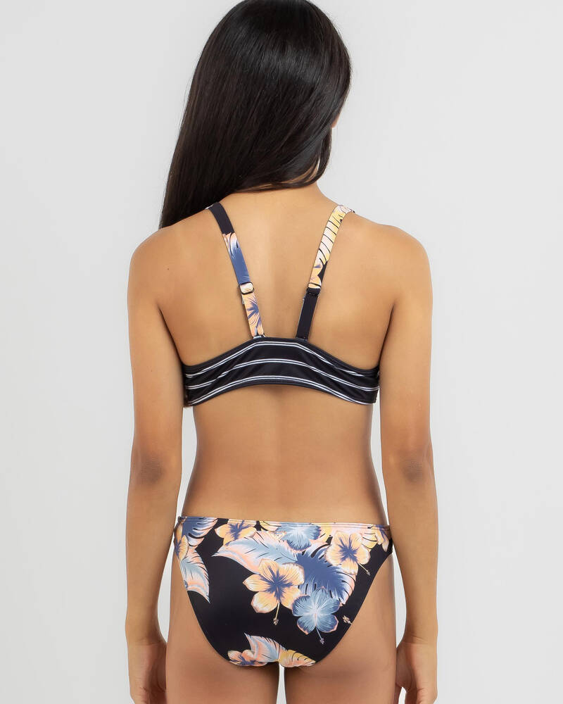 Roxy Girls' Swim For Good Time Crop Top Bikini Set for Womens