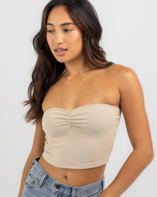 Basic Ruche Front Sweetheart Tube Top