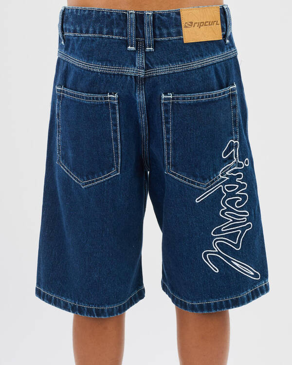 Rip Curl Boys' Medina Script Denim Shorts for Mens