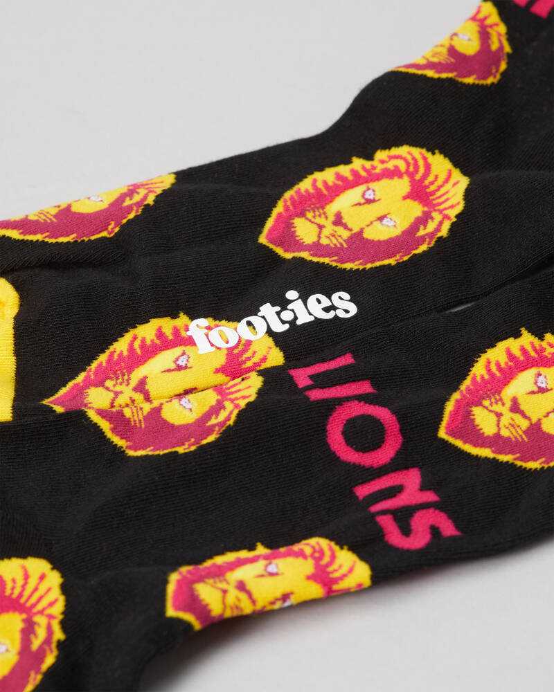 FOOT-IES Brisbane Lions Mascot Organic Cotton Socks for Mens