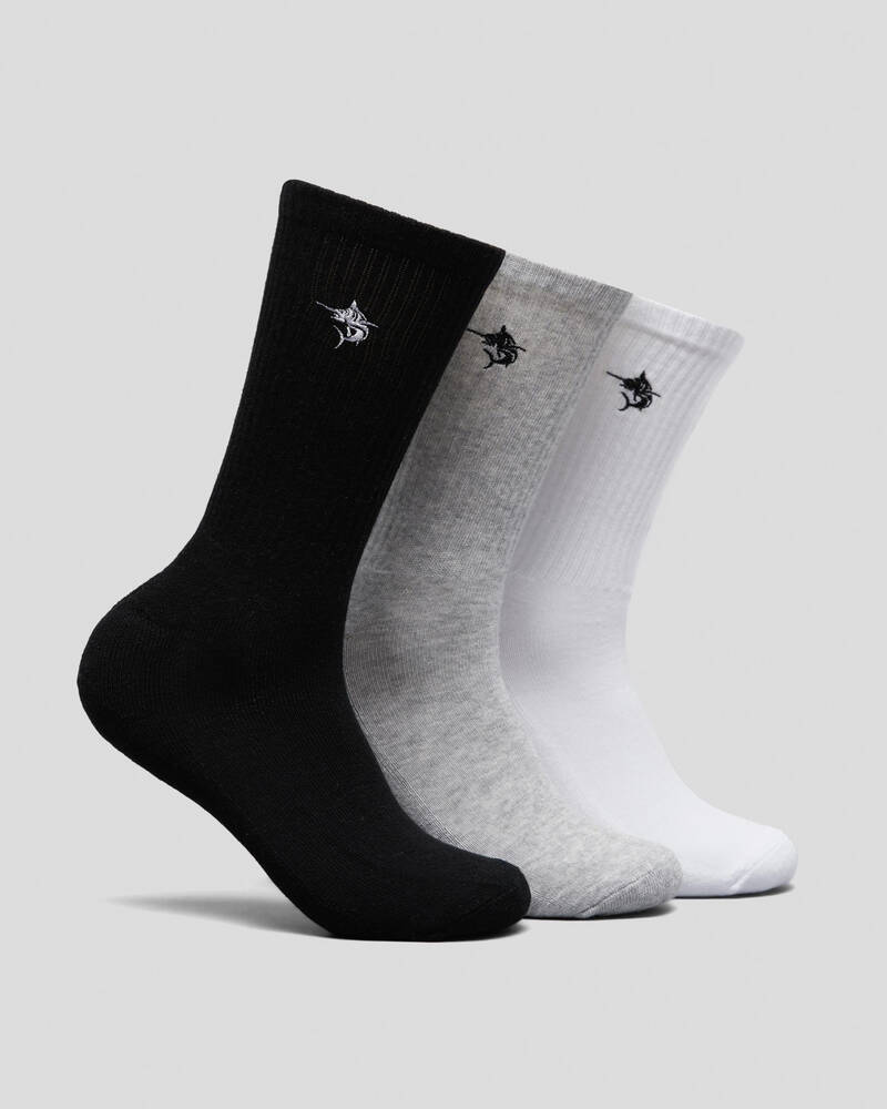 Salty Life Angler 3 Pack Socks for Mens