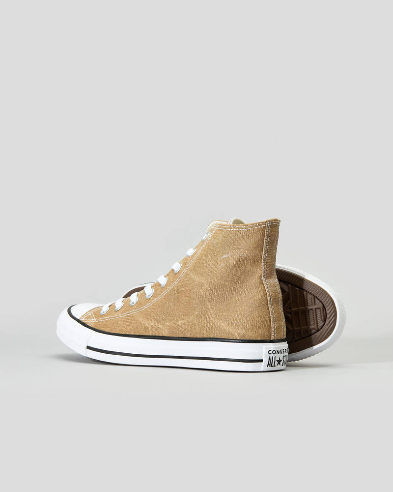 Converse Chuck Taylor All Star Washed Canvas Hi-Top Shoes for Womens