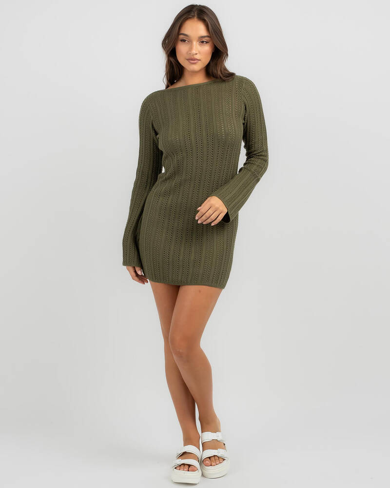 Rhythm Charlize Long Sleeve Mini Dress for Womens