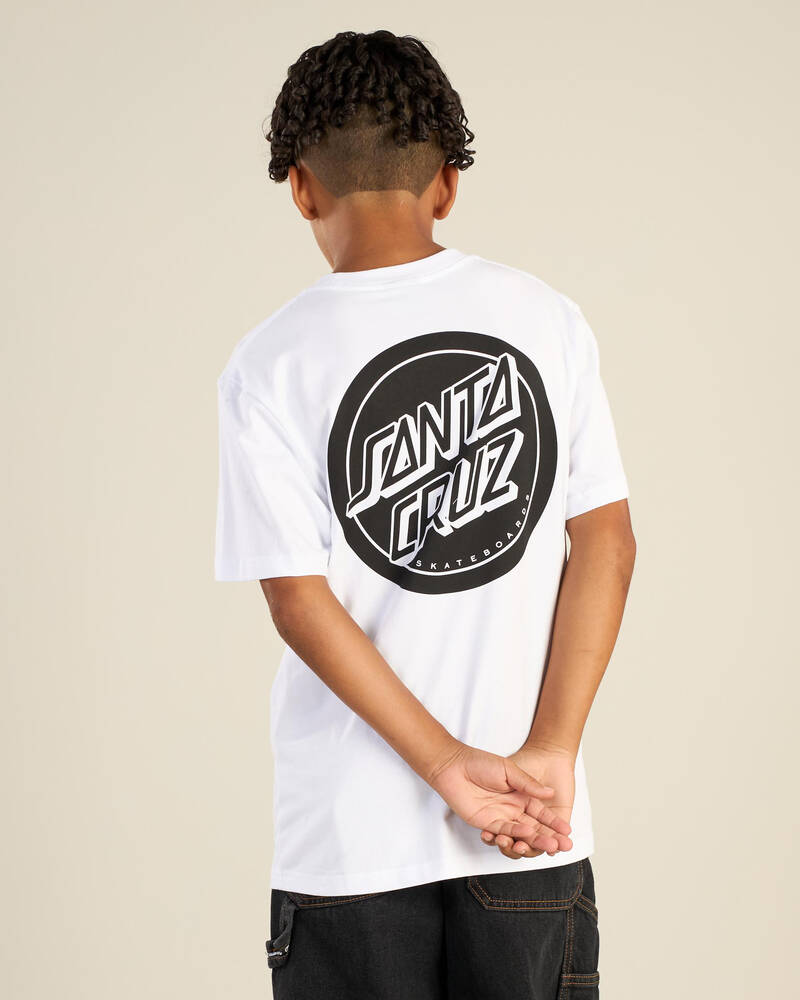 Santa Cruz Boys' Reverse Dot Mono T-Shirt for Mens
