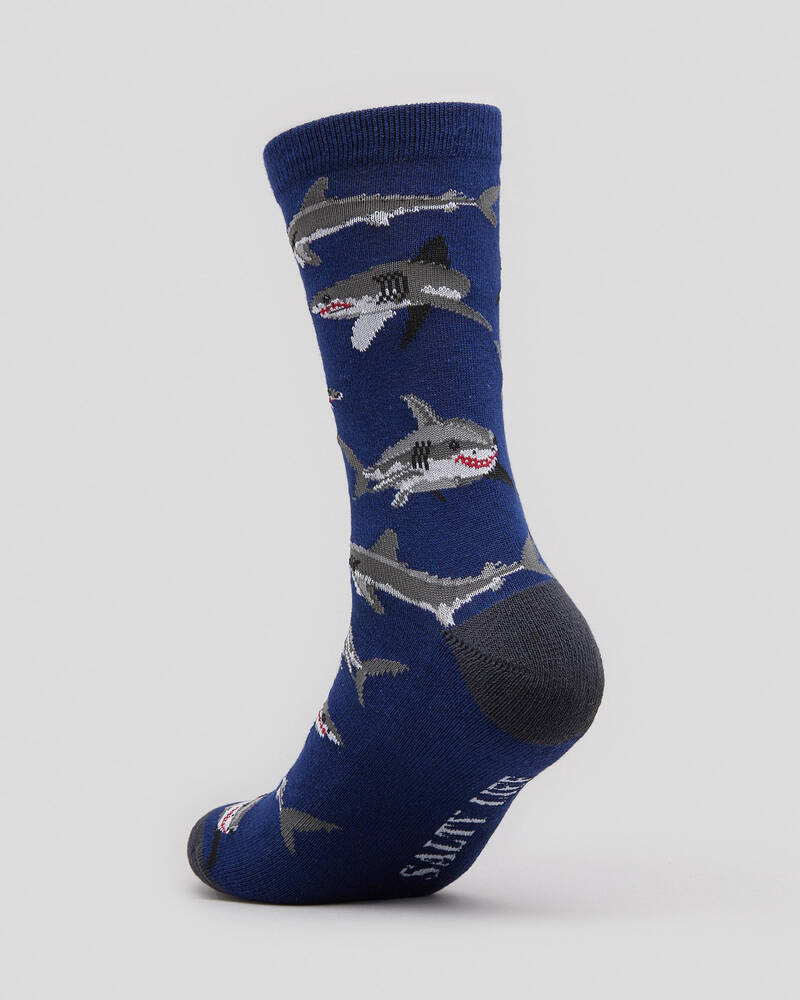 Salty Life Shark Socks for Mens