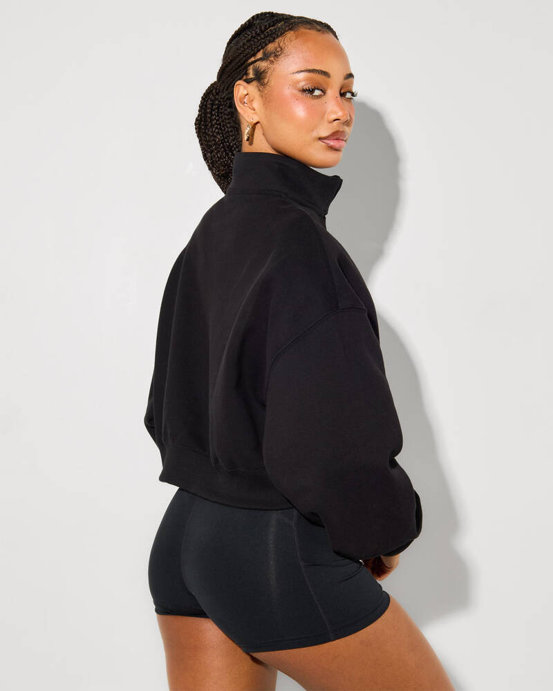 Nike Studio Cropped Quarter Zip Sweatshirt for Womens