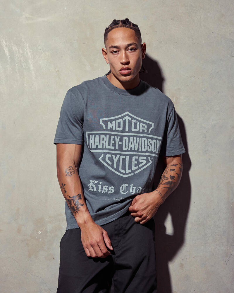 Kiss Chacey Harley-Davidson Downshift Relaxed T-Shirt for Mens