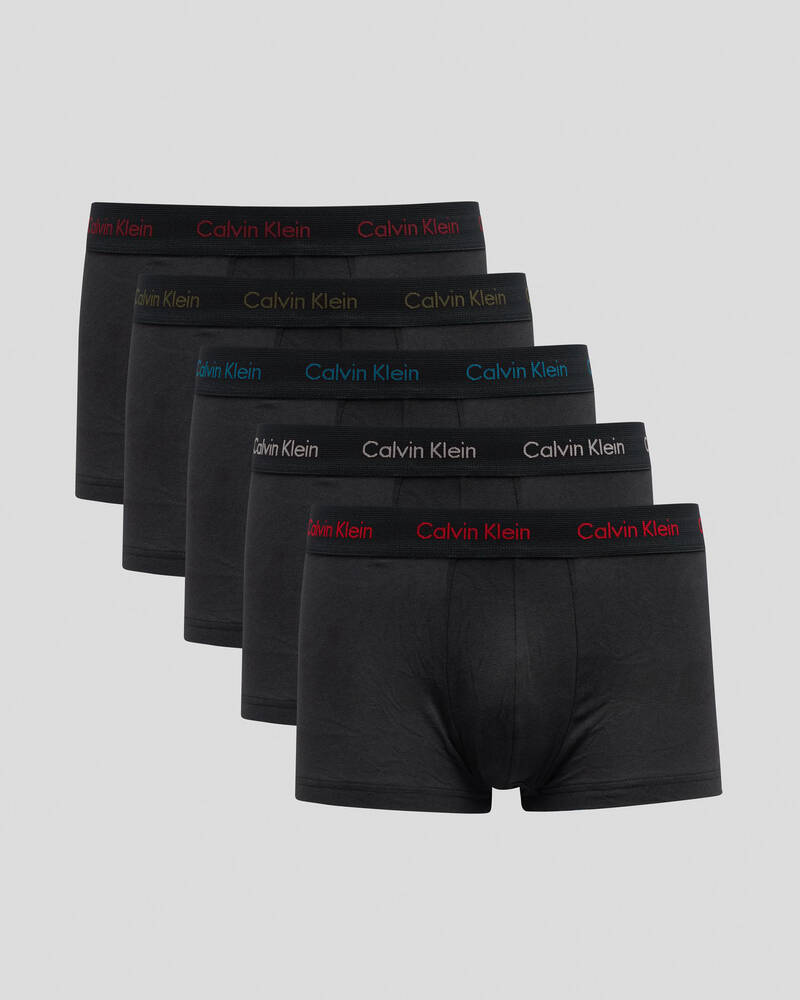 Calvin Klein Holiday Cotton Stretch Low Rise Trunks 5 Pack for Mens