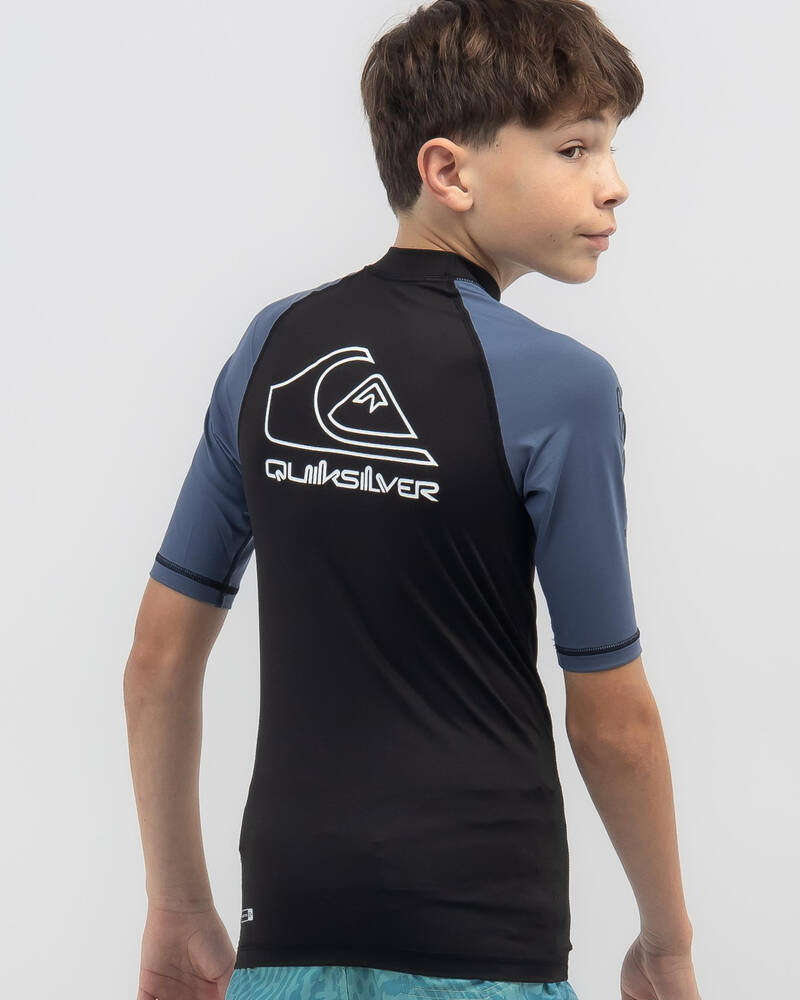 Quiksilver Boys' On Tour Short Sleeve Rash Vest for Mens