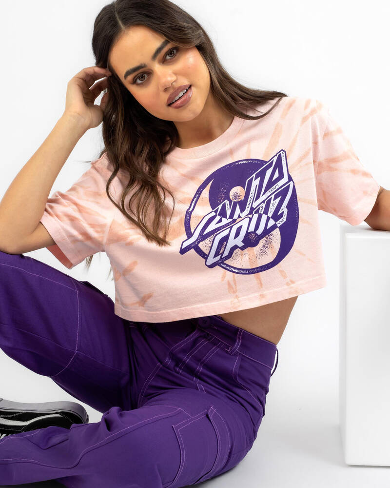 Santa Cruz Yin Yang Dot Cropped T-Shirt for Womens