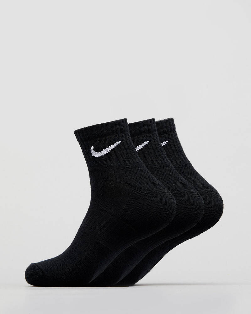 Nike Womens Everyday Cushion Ankle Sock Pack In Black - Fast Shipping ...