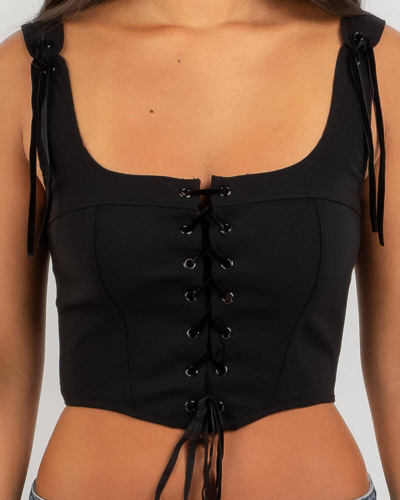 Ava And Ever Joey Lace Up Corset Top for Womens