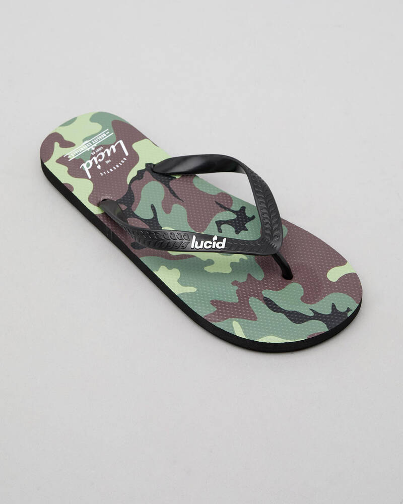 Lucid Lucid Wedge Camo Thongs for Mens image number null