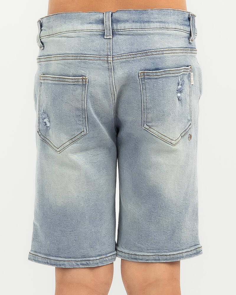 Skylark Boys' Ripped Up Denim Walk Shorts for Mens