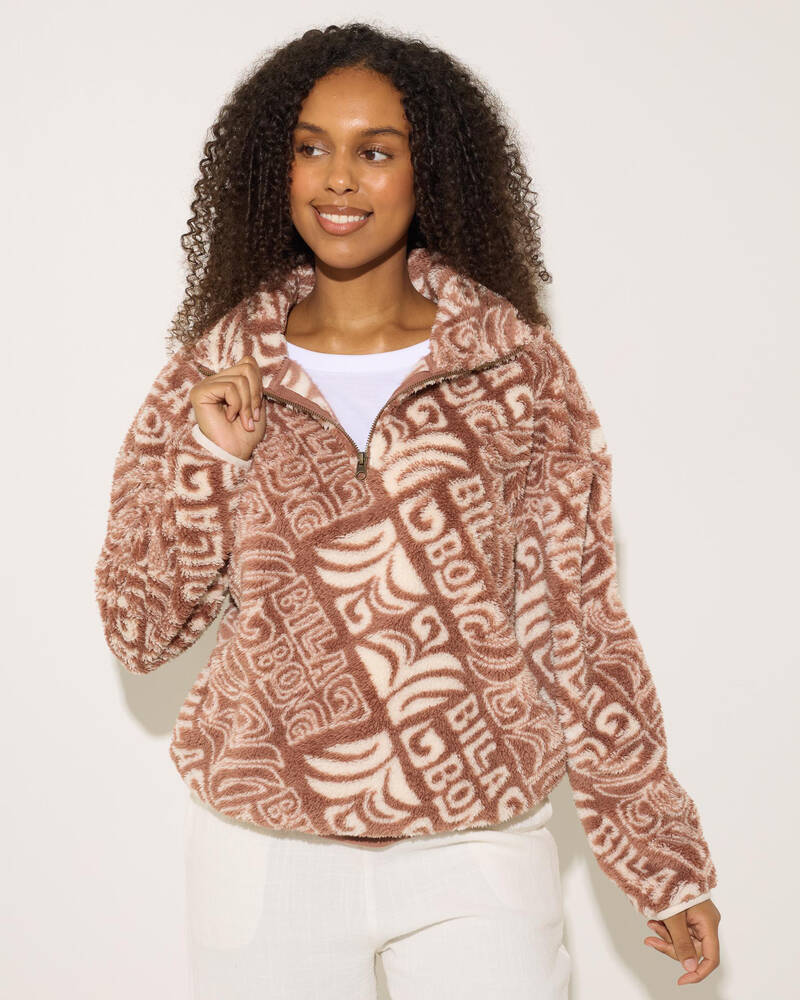 Billabong Go For It Half Zip Fleece Sweatshirt for Womens