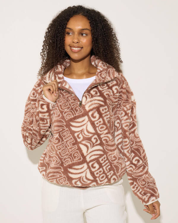 Billabong Go For It Half Zip Fleece Sweatshirt for Womens