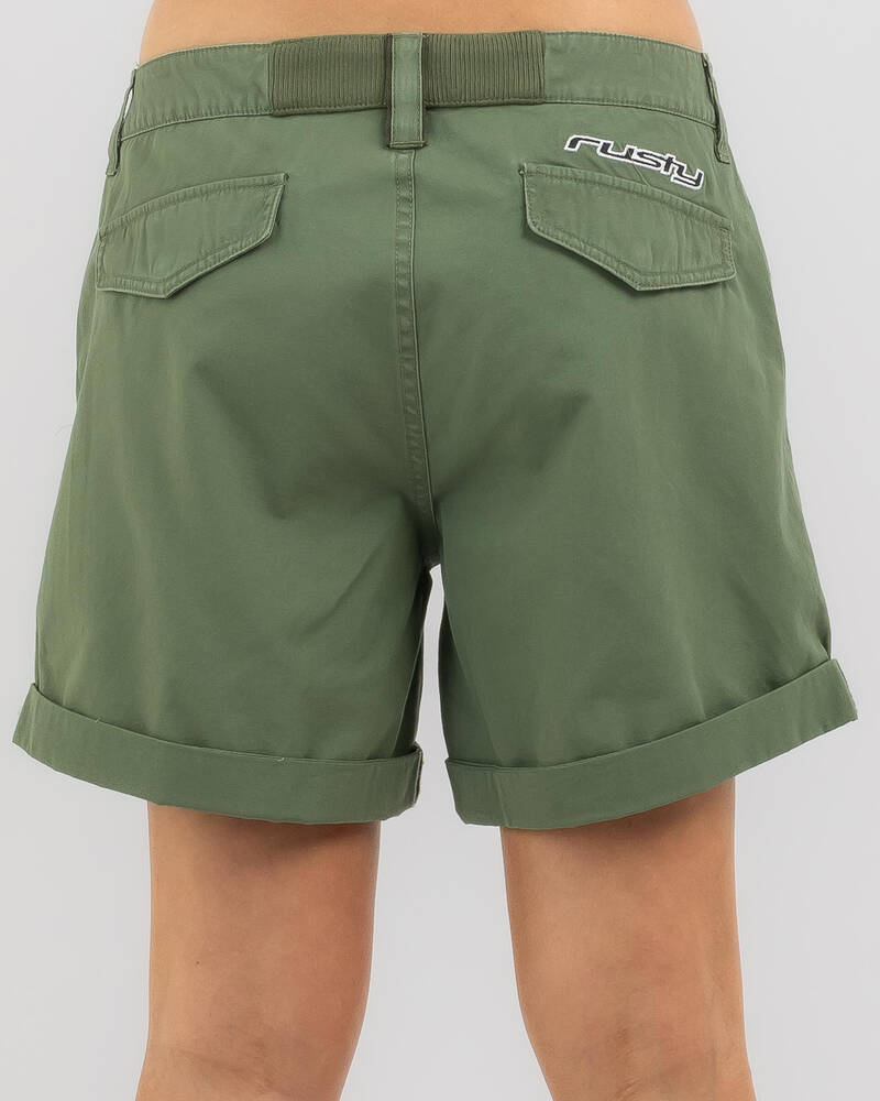 Rusty Cadet Low Rise Canvas Shorts for Womens