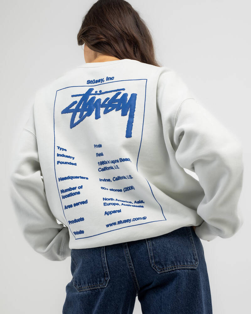 Stussy Wiki Oversized Crew Sweatshirt for Womens