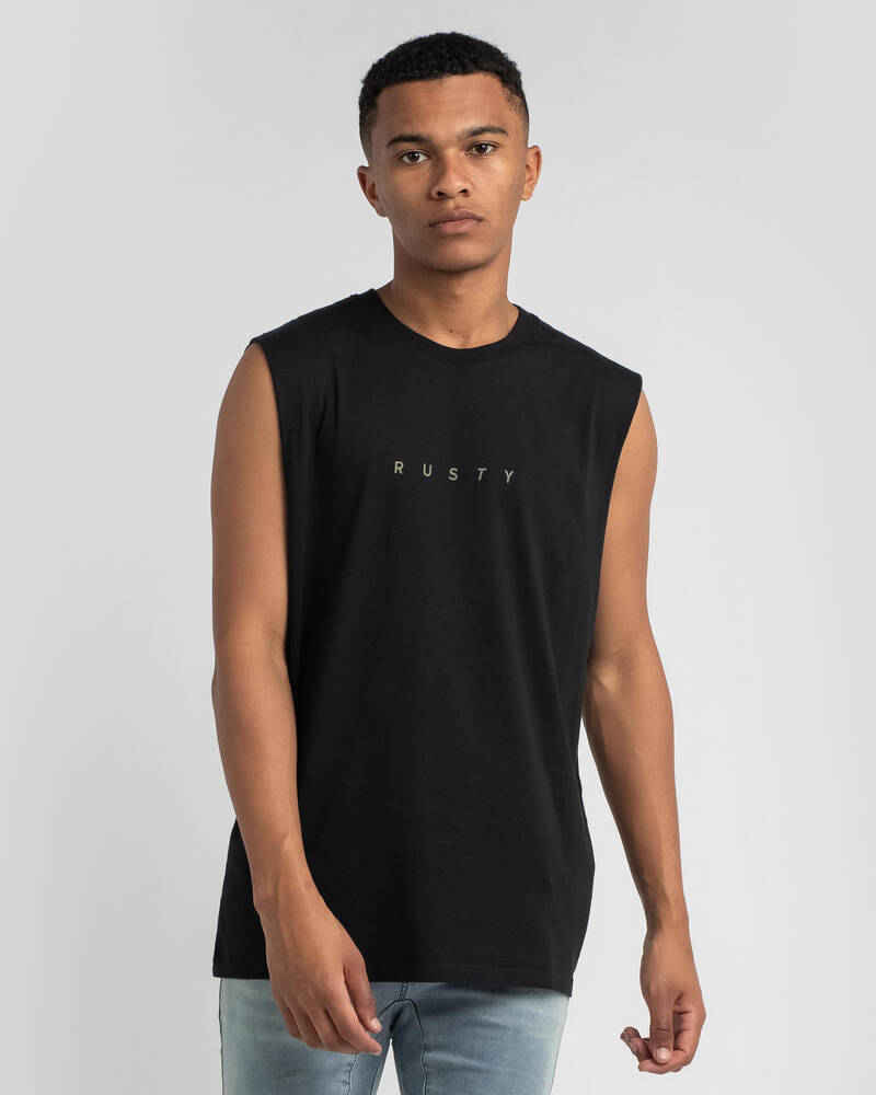 Rusty Short Cut Muscle Tank for Mens
