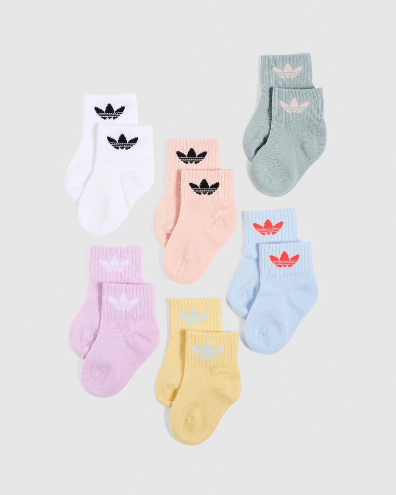 adidas Toddlers' Socks 6 Pack for Unisex