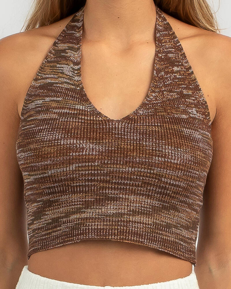 Red Berry Allegra Knit Halter Top for Womens