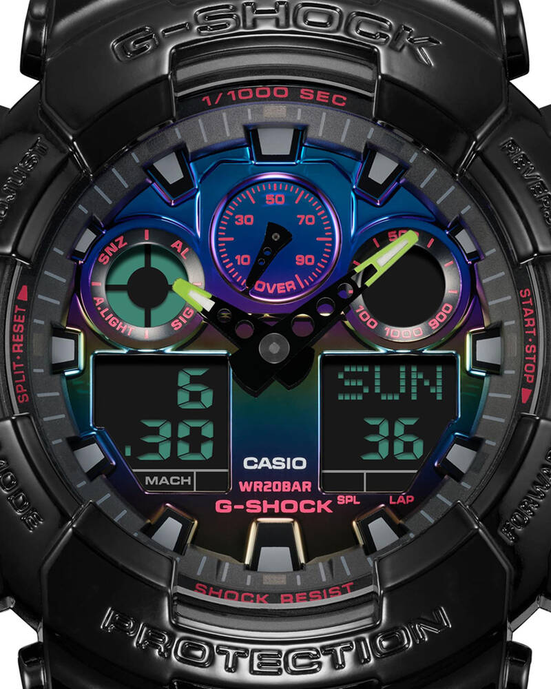 G-Shock GA100RGB-1A Watch for Mens