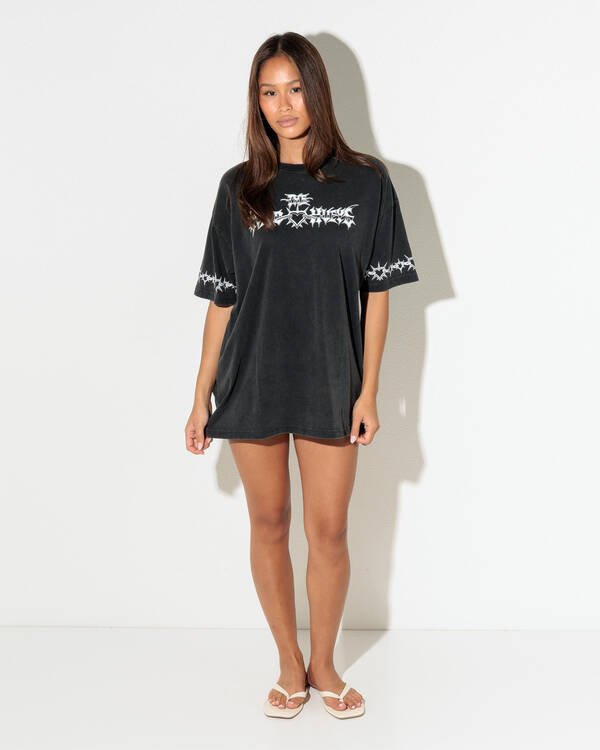 The Mad Hueys Metal Heart Oversized T-Shirt for Womens