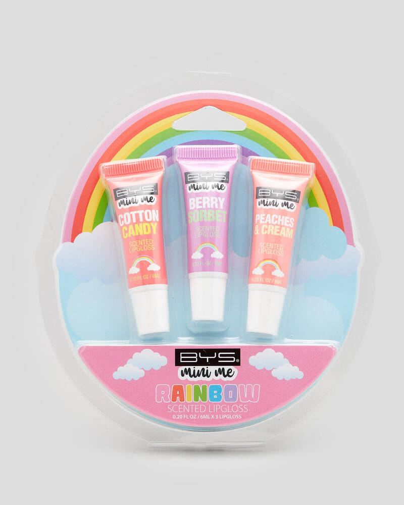 BYS Rainbow 3 Piece Lip Gloss Pack for Womens