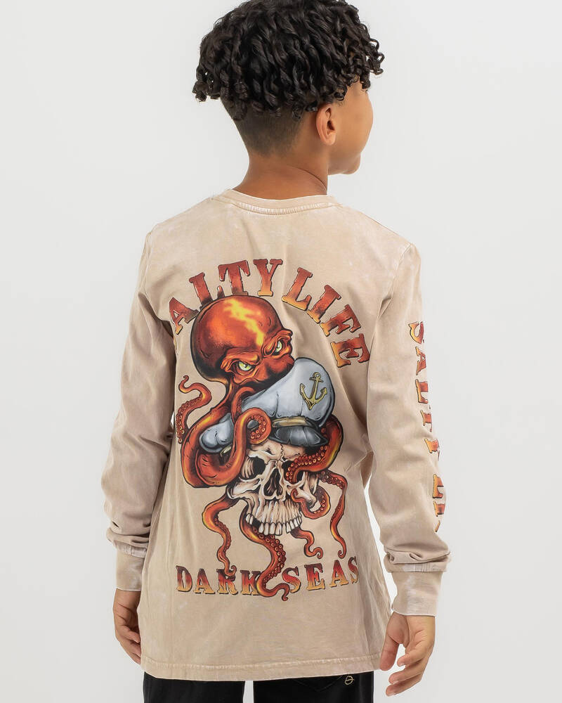 Salty Life Boys' Abyss Long Sleeve T-Shirt for Mens