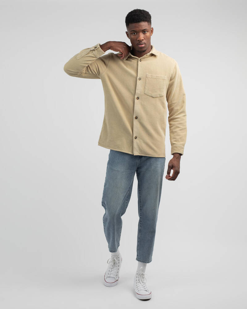 Academy Brand Lebowski Cord Long Sleeve Shirt for Mens