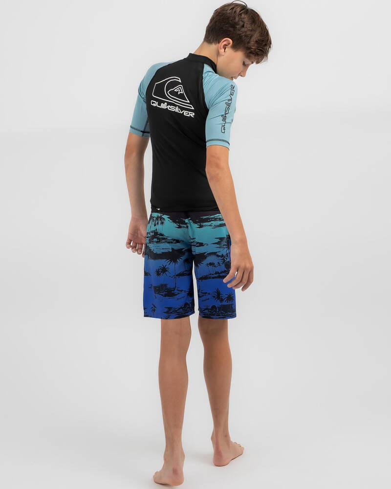 Quiksilver Boys' On Tour Short Sleeve Rash Vest for Mens