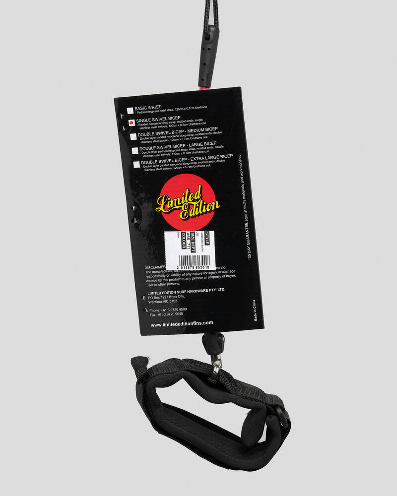 Limited Edition Surf Hardware Bicep Bodyboard Leash for Unisex