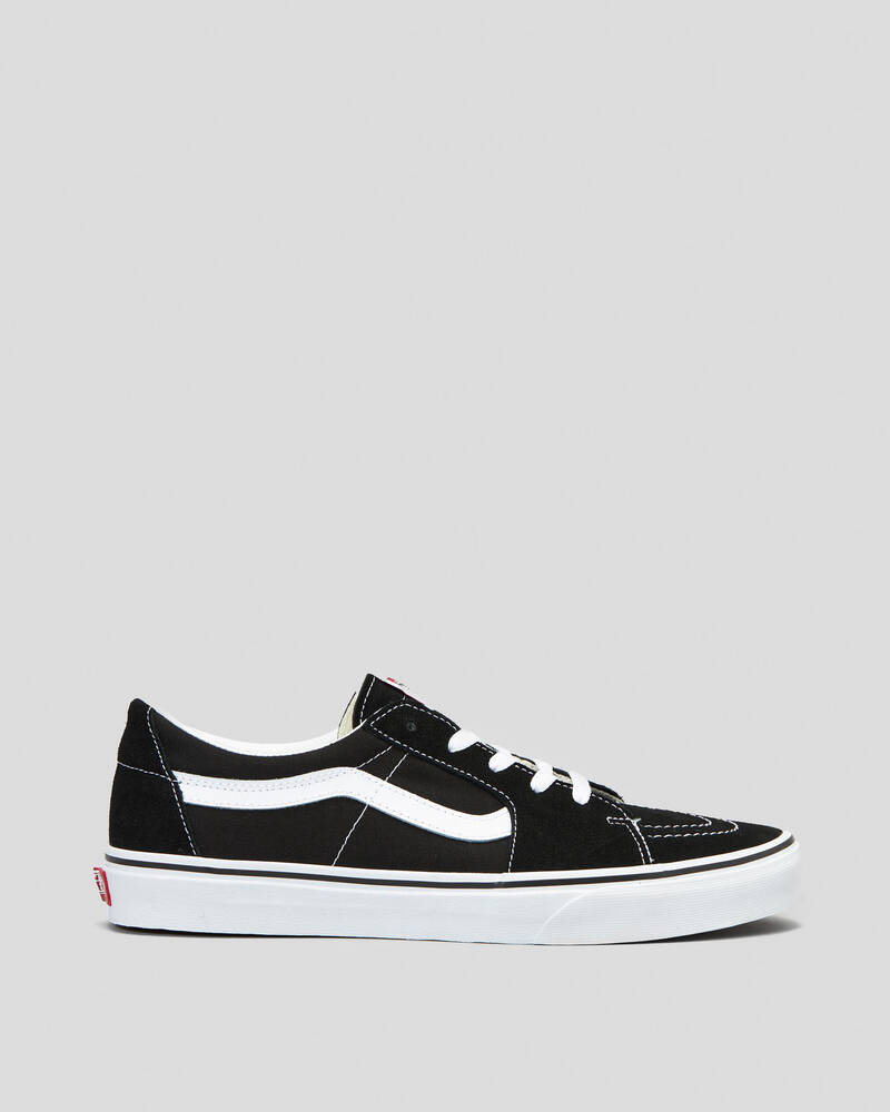 Shop Vans Sk8-Low Shoes In Black/true White - Fast Shipping & Easy ...