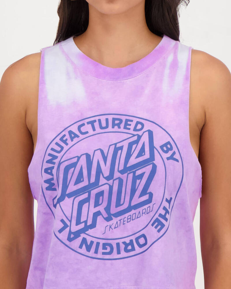 Santa Cruz MFG Dot Crop Muscle Tank Top for Womens
