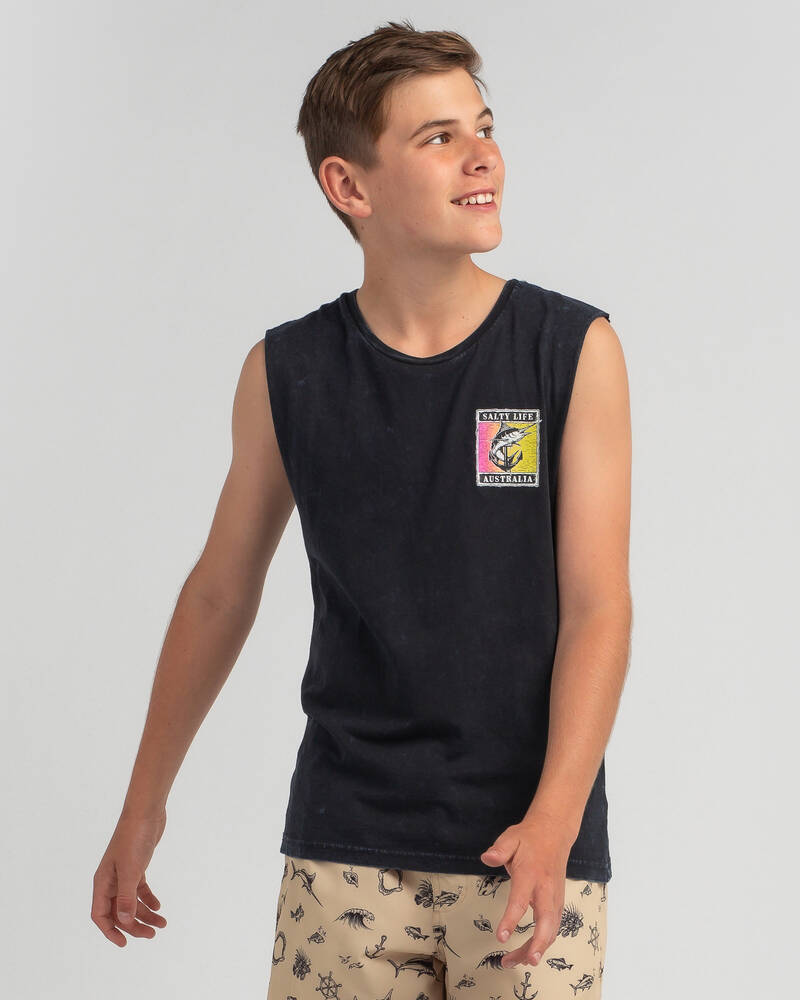 Salty Life Boys' Mirage Muscle Tank for Mens