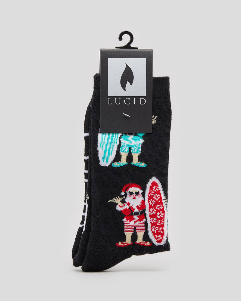 Lucid Surfin' Santa Socks for Mens
