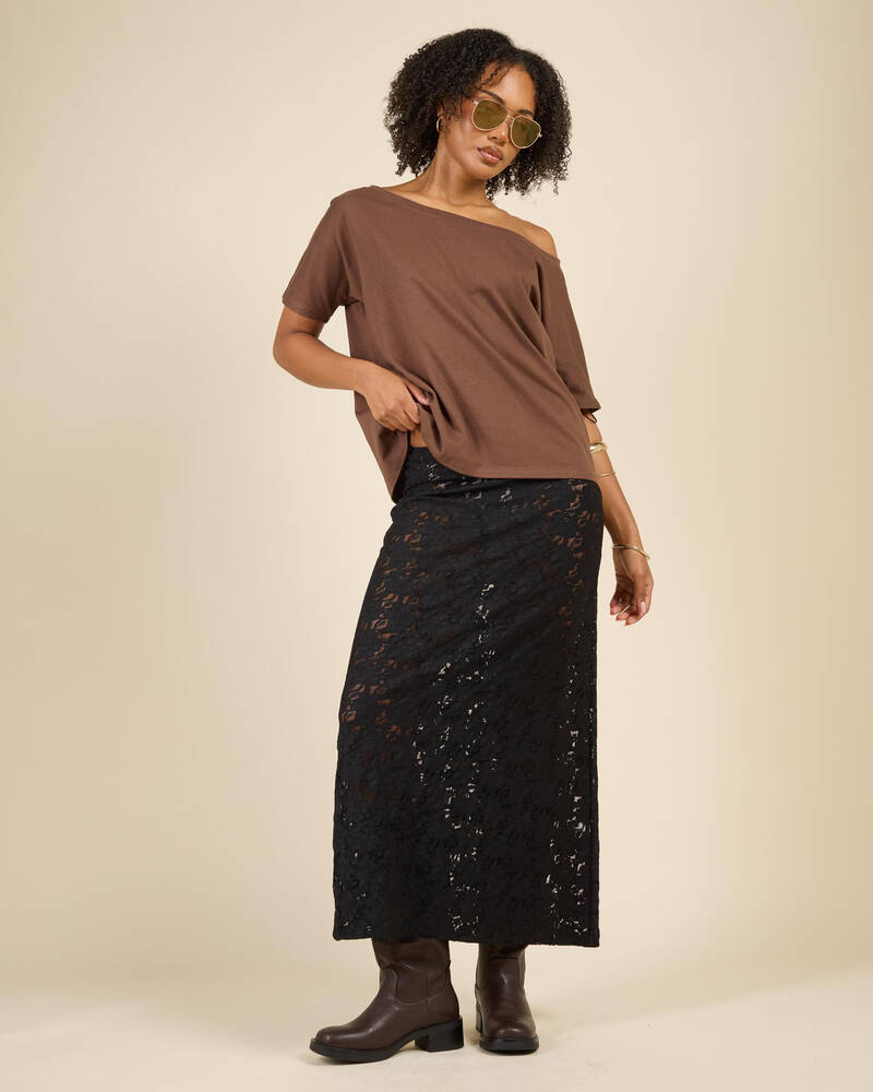 Mooloola Meli French Lace Maxi Skirt for Womens