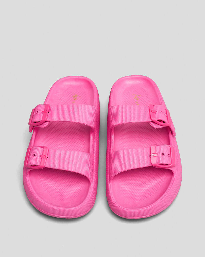Ava And Ever Girls' Cove Double Buckle Slide for Womens
